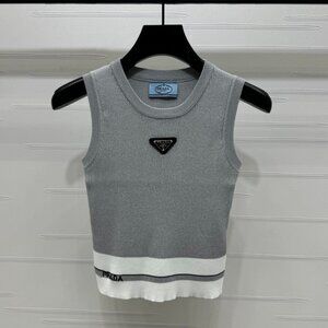 Prada Classic White Sleeveless Women's Tank Top S
